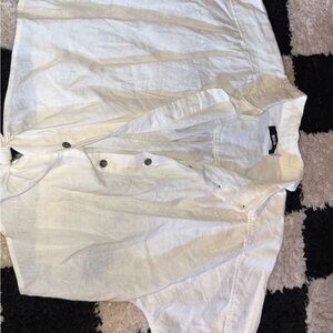 BDG Cream Button-Up Shirt